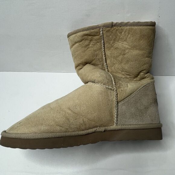 Emu Ridge Australia Suede Wool Lined Pull On Boots Mens Size 11 Women’s 12 - Picture 6 of 13